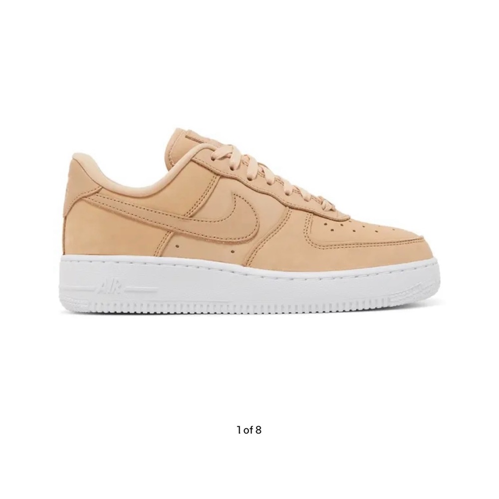 Nike Women’s Vachetta Tan Air Force 1 Sneakers with White Sole